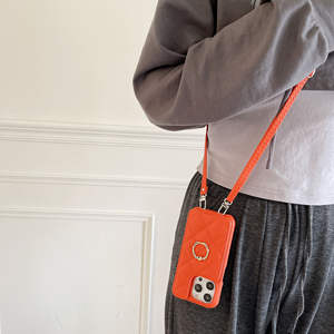 Nueva moda PU cuero anillo hebilla teléfono Correa Mujer Teléfono cubierta teléfono móvil funda accesorios 2024 para <span class=keywords><strong>Iphone</strong></span> 14 13 <span class=keywords><strong>11</strong></span> 15 - Product Image 4