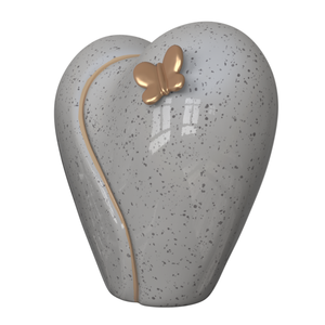 ODM personalizzato eco-friendly dorato cuore di farfalla in ceramica urna di cremazione in porcellana elegante ricordo commemorativa urna per ceneri umane - Product Image 2