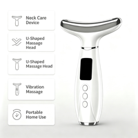 Masajeador de Cuello Reafirmante ABS con Calor y Vibración |   Modo dual cálido/frío |   Dispositivo Portátil de Lujo para el Cuidado de la Piel, Compatible con la UE