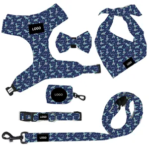 Dog Suppliers Print Design Traction Rope Chest Pet Cat Harness Dog Chest Strap Vest Suit