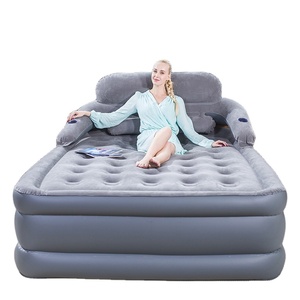 Factory Custom Inflatable Bed King Size Camping Air Mattress with Built-in Pump Inflatable Air Mattress Home Furniture PVC