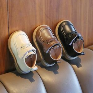 Giày Da Bé Gái Bé Trai Màu Trơn Da Thời Trang Đi Học Giày Da Mũi Tròn Giày Da Thoáng Khí - Product Image 5