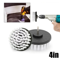 Brosse pour perceuse souple de 4 pouces Brosse électrique pour perceuse à disque Polisseuse Salle de bain Outils de nettoyage électrique pour tapis Verre Pneus de voiture