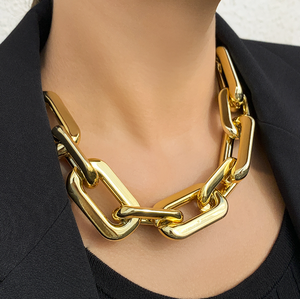 Collier ras du cou tendance pour femmes, chaînes au cou, style punk, déclaration gothique, couleur argent et or africaine, accessoires bohèmes, cadeau de fête - Product Image 1