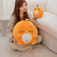 Oreiller en peluche Squishy chat orange conçu sur mesure avec remplissage en coton PP jouet en peluche doux cadeau mignon pour enfants et adultes unisexe