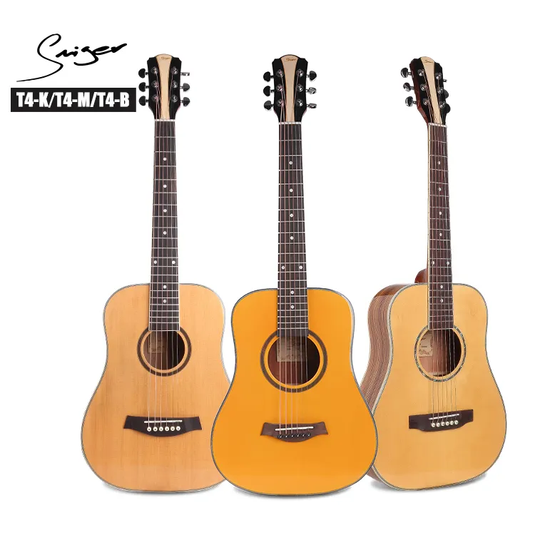 wholesale OEM 1/2 34 inch baby size steel string acoustic guitar made in China