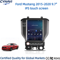 Autoradio Android 15 avec écran vertical 9,7 pouces, système stéréo à écran partagé, GPS intégré et aide au recul pour Ford Mustang 2015-2023