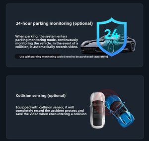 Caméra embarquée HD 1080P pour voiture, enregistreur vidéo avec WiFi, vision nocturne, <span class=keywords><strong>3</strong></span> caméras, enregistrement du <span class=keywords><strong>trafic</strong></span> - Product Image 4