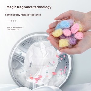 Perlas Aromatizantes para Ropa de Larga Duración, Bolas de Fragancia Sólida para Detergente de Lavandería, Uso Doméstico Desechable - Product Image 3