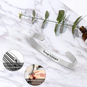 Mais rien n'est aussi douloureux que d'être coincé quelque part où vous n'appartenez pas Bracelets pour le meilleur ami Bracelet Mantra Bracelet manchette - Product Image 5