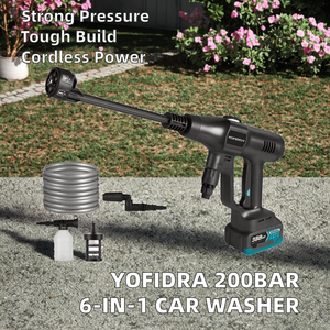 Yofidra DIY Mini Nettoyeur Haute Pression Sans Balais à Buse de 2,5 mm, Débit de 4,1 L/min, Capacité de la Cuve, Alimenté par Batterie, pour Voiture - Product Image 1