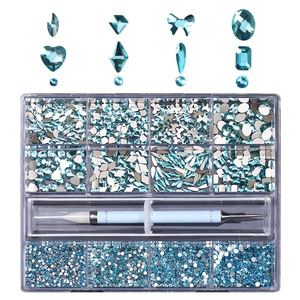 Cristales de Estrás Planos de la Mejor Calidad, Sin Fijación en Caliente, para Pegar en Uñas, en Forma de Corazón, Cuadrado y Hoja - Product Image 2