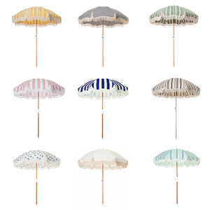 Parasols parasols de plage avec glands/Boho en bois personnalisé luxe Portable 7 pieds, Vintage frange soleil extérieur pôle <span class=keywords><strong>toile</strong></span> jaune - Product Image 4