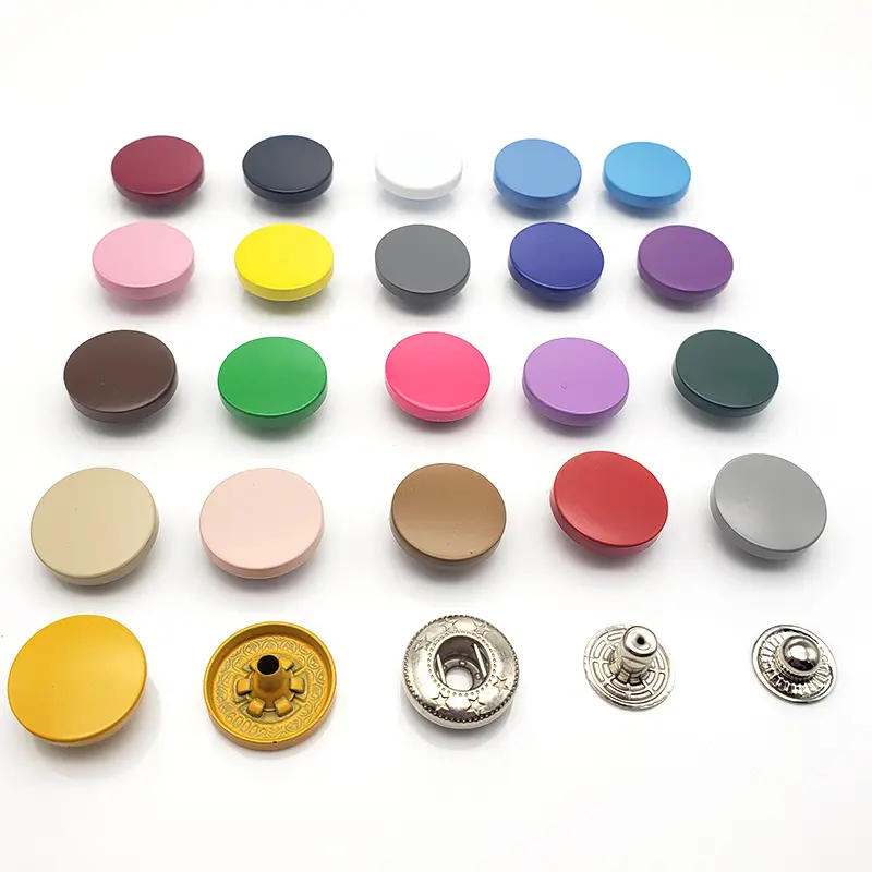 cheap wholesale custom metal snap fastener button clasps and stud set alphabet letter zero closure vtx together on clothing hook