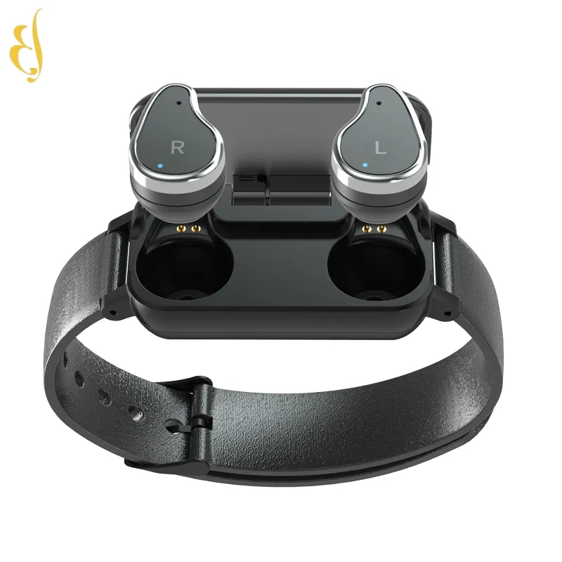 T89 TWS hand free smart earbuds sports band headset watch with bracelet earphone