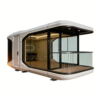 Maison Capsule Spatiale Modulaire Écologique Moderne avec Chambre, Cuisine, Salle de Bain, Structure en Acier Léger, Longue Durée de Vie, Bâtiment de Bureau, Bureau à Domicile