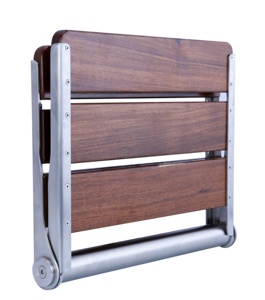 Asiento de Ducha de Teca, Asiento de Ducha Plegable, Asiento de Ducha Montado en la Pared - Product Image 3