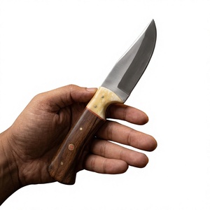 Cuchillo de caza para exteriores de hoja fija de acero inoxidable con mango de hueso - Product Image 3