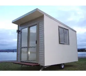 Tragbare Etagen häuser Kapsel Hotel Fertighaus Container mobile modulare kleine kleine winzige Anhänger Haus auf Rädern