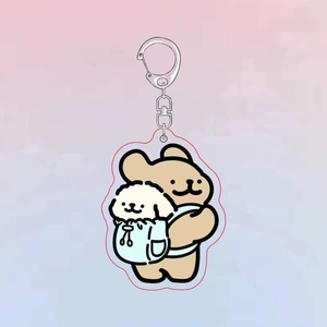 Venta al por mayor: Llavero de PVC acrílico con diseño de perro de dibujos animados, bonito y original, para parejas y mejores amigos, ideal como regalo. - Product Image 4