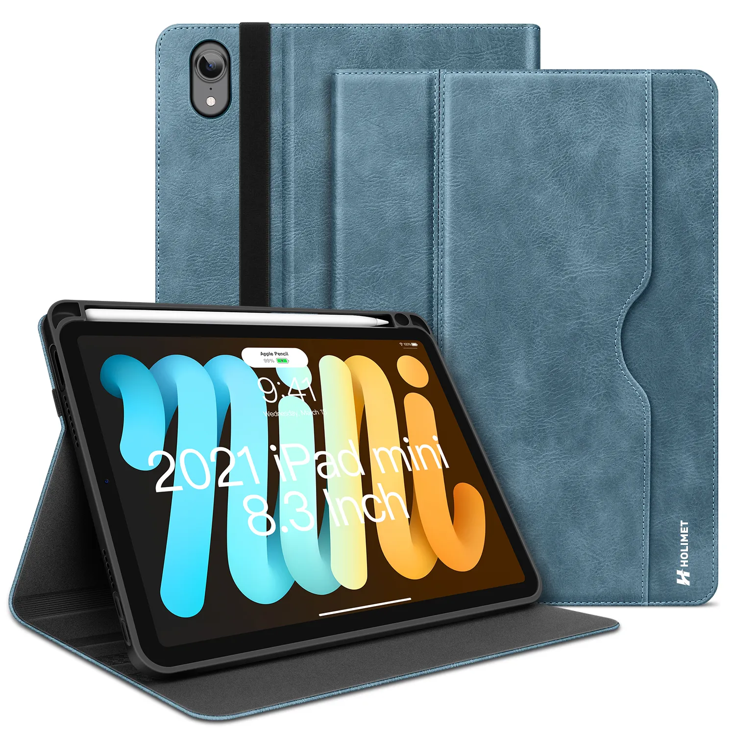 apple mini case for ipad mini 6th case 8.3 inch with pencil holder PU leather cover case for ipad tablet auto sleep&wake