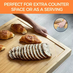 Pliable Extra Large Épais Bambou Bois En Gros Cuisinière À Gaz Électrique Couverture Supérieure Noddles Conseil De Service Stand Plateau avec Poignées - Product Image 3