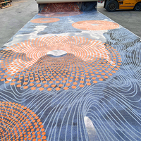 Tapis mural moderne en boucle tuftée imprimée en nylon de la série LINGXIAO, tapis de salle de banquet pour hall d'hôtel 5 étoiles