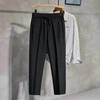 Pantalon décontracté pour homme grande taille, coupe fuselée, avec fermeture éclair et revers, taille élastique, 4 couleurs, vente en gros en vrac, personnalisable ODM