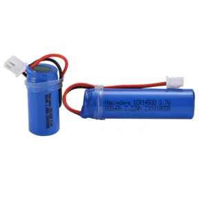 แบตเตอรี่ Li Ion 3.7V 14200 14280 15270 14320 10180 10220 18490 16350 17350 18350 300MAh 500MAh เซลล์แบตเตอรี่รูปทรงกระบอก600MAh