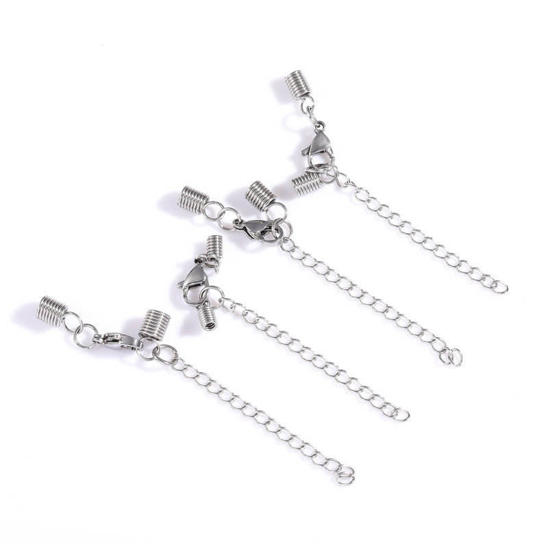 Factory Custom Stainless Steel Extender Chain with Spring Rope Clasp ...