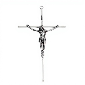 Crucifijo de Metal para Colgar en la Pared, Cruz de Jesucristo, Decoración Religiosa para el Hogar, Decoración para Iglesia, Sala de Oración - Product Image 2