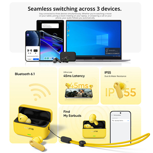 Audífonos Intrauditivos Realme Buds T500 <span class=keywords><strong>Pro</strong></span> con Cancelación de Ruido AI de 50 dB, Controladores de Audio de Alta Resolución de 12.4 mm, Batería de Larga Duración de 56 Horas, BT6.1 - Product Image 5