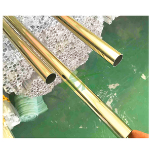 Tubo de Acero Inoxidable Dorado con Superficie de Espejo, Tubo Decorativo para Pasamanos, Tubo de Acero Inoxidable Dorado 304 - Product Image 1