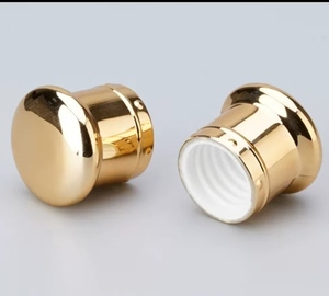 Capuchon en plastique double couche doré à 18 dents en forme de champignon ; <span class=keywords><strong>Bouchon</strong></span> de bouteille d'huile essentielle en forme de <span class=keywords><strong>gourde</strong></span> simple/double ; <span class=keywords><strong>Bouchon</strong></span> à vis pour bouteille en verre - Product Image 4
