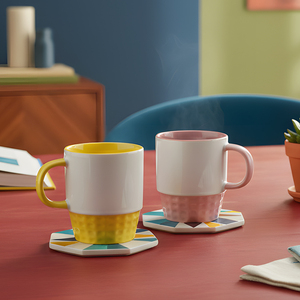 Mug en céramique de 12 oz avec intérieur coloré et poignée colorée, prêt pour la sublimation, impression photo personnalisée - Product Image 2
