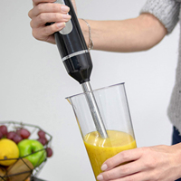 Multi-usage 800W Immersion Mélangeur À Main avec Lumière LED Robot Culinaire Mélangeur Bécher et Fouet À Main Électrique mélangeur
