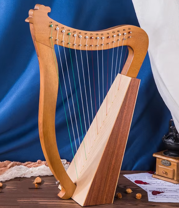 Wood Color 15 Strings