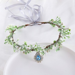 Couronne de mariage faite <span class=keywords><strong>à</strong></span> la main style forêt, diadème en cristal et diamant, accessoires de mariée en gros - Product Image 2