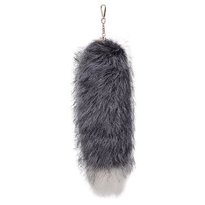 Porte-clés queue de renard surdimensionnée <span class=keywords><strong>et</strong></span> moelleuse pour Halloween, fourrure douce aux couleurs réalistes, durable, parfait pour le cosplay <span class=keywords><strong>et</strong></span> les foires de la Renaissance - Product Image 2