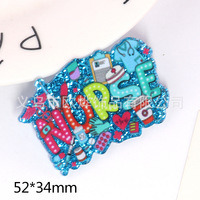 Accessoires de bijoux en acrylique à dos plat, motifs infirmière, lettre de dessin animé, médical, mignon, pailleté, pour patchs DIY et composants de bijoux