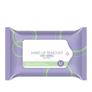 Skin Care Cosmetic Makeup Removal Facial Cleansing Wet Wipes Without Alcohol