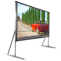 Double côtés de projection avant et arrière vue portable rapide écran de projection pliable