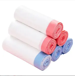 YC High Quality Thickened Drawstring Wholesale Disposable T-shirt Plastic Thick Colorful Kitchen Household Garbage Bags Roll