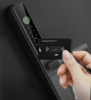 Serrure de porte coulissante intelligente TTLock avec poignée en alliage d'aluminium étanche IP65 via l'application Tuya, réseau WiFi, serrure de porte à empreintes digitales