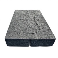 Ensemble de canapés pliables minimalistes italiens, tissu tissé amovible et lavable, pieds en acier inoxydable, pour hôtels et petits espaces commerciaux