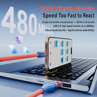 Kabel USB A ke USB C 60W Pengisian Cepat Kontrol Suhu Cerdas Suhu Rendah Kabel Pengisi Daya Data untuk Ponsel Tablet Laptop