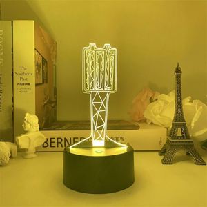 Veilleuse USB en acrylique avec logo photo du groupe BTS Bangtan Boys, merchandising pour fans, impression sérigraphiée colorée, support sur pied, Kpop - Product Image 4