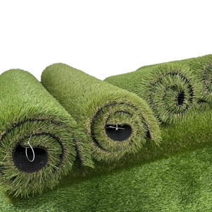 Gazon artificiel de paysage de football bon marché en gros 45mm décoration de jardin tapis vert d'herbe douce - Product Image 3