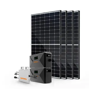 HepWay SF100D-E מרפסת מערכת אחסון אנרגיה סוללה 3072Wh עם פאנלים סולאריים מיקרו אינוורטרים 1700W ו-800W