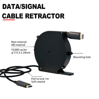Enrouleur de câble rétractable Mella, fil ABS SJTW, IP54, 1M, prise AC pour câbles réseau de bureau US EU UK AU